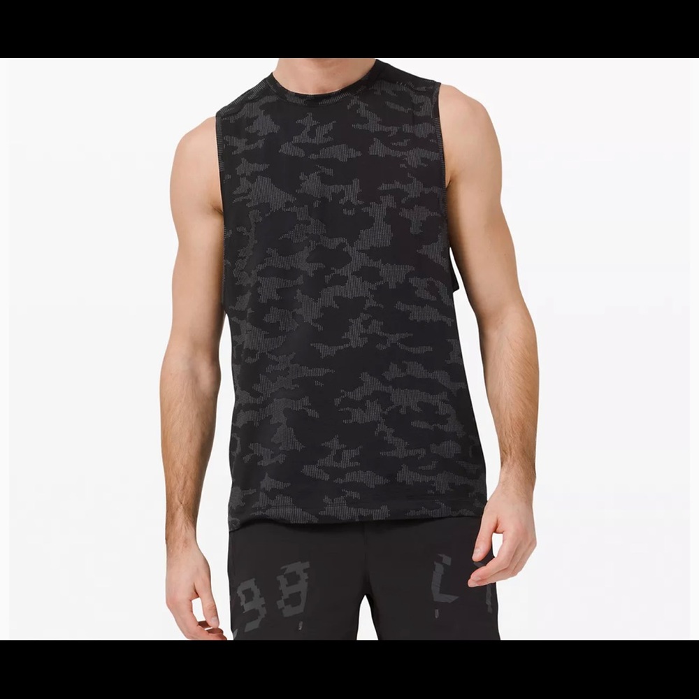 lululemon athletica Men's Black Camo Tank Top